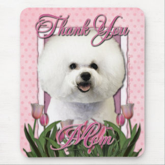 Alfombrilla De Ratón Gracias - los tulipanes rosados - Bichon Frise