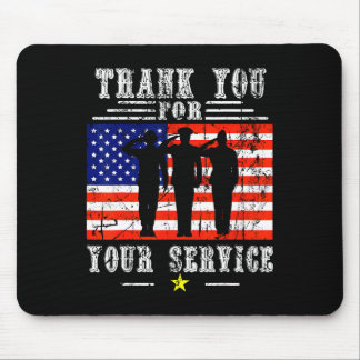 Alfombrilla De Ratón Gracias por sus servicios Patriótico - Veteranos D