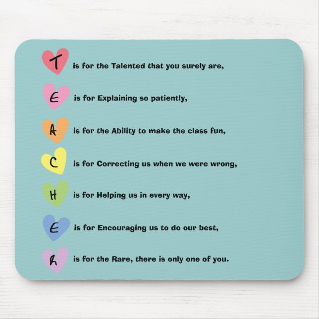 Alfombrilla De Ratón Gracias profesor Mousepad (Frente)