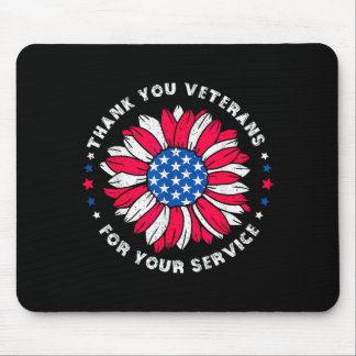 Alfombrilla De Ratón Gracias Veteranos Por Su Servicio Girasol Vete
