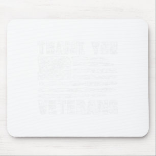Alfombrilla De Ratón Gracias veteranos Veteranos de la Bandera American