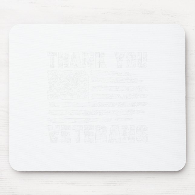 Alfombrilla De Ratón Gracias veteranos Veteranos de la Bandera American (Frente)