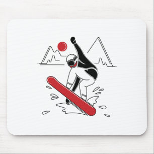 Alfombrilla De Ratón Graciosa Camisa De Snowboard - Amantes De La Board