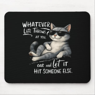 Alfombrilla De Ratón Graciosa Cita Gráfica De Camisetas De Gato Para Ho