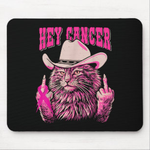 Alfombrilla De Ratón Graciosa Conciencia sobre el cáncer de mama Gato r