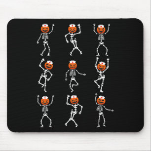 Alfombrilla De Ratón Graciosa danza Skeleton Nurs Halloween Healthcare