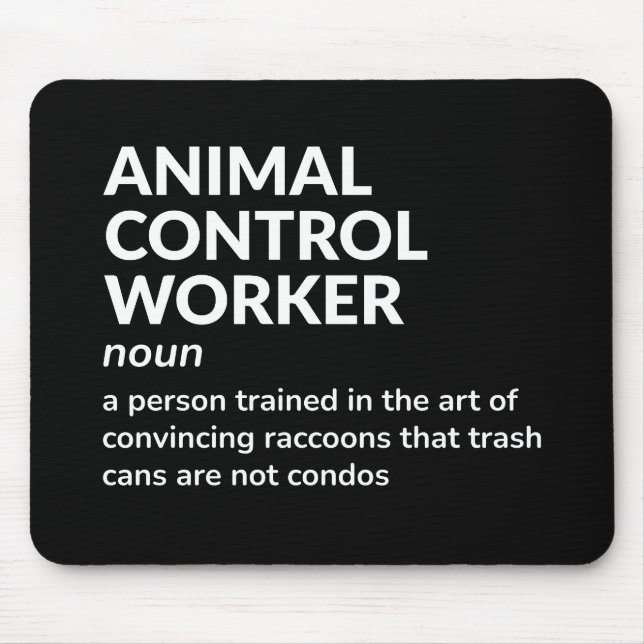 Alfombrilla De Ratón Graciosa definición de trabajador de control anima (Frente)