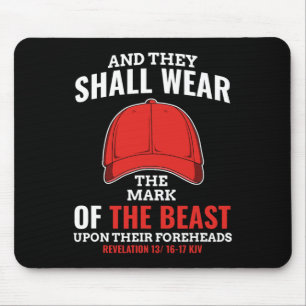 Alfombrilla De Ratón Graciosa Marca Anti Trump De La Beast Red Gorra Li