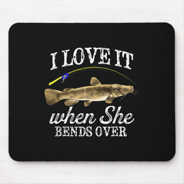 Alfombrilla De Ratón Graciosa Pesca de pez cabrío Gra (Frente)