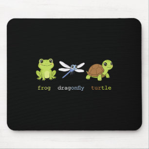 Alfombrilla De Ratón Graciosa y sutil rana política Dragonfly Turtle Re
