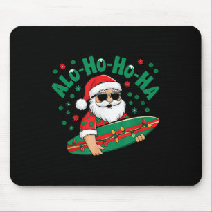 Alfombrilla De Ratón Gracioso Alo-ho-ha Santa Surfing Christma