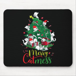 Alfombrilla De Ratón Gracioso Árbol de Navidad Gato Merry Catemilis Gat
