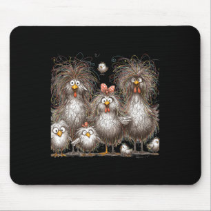 Alfombrilla De Ratón Gracioso Arte Pollo Águilas Coloridas