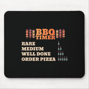Alfombrilla De Ratón Gracioso Bbq Timer Barbecue Grill Master Grilling 