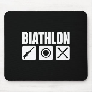 Alfombrilla De Ratón Gracioso Biatleta Bíatlón Destino Deportivo Dispar