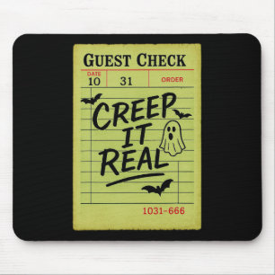 Alfombrilla De Ratón Gracioso cheque de invitado de Halloween barrido i
