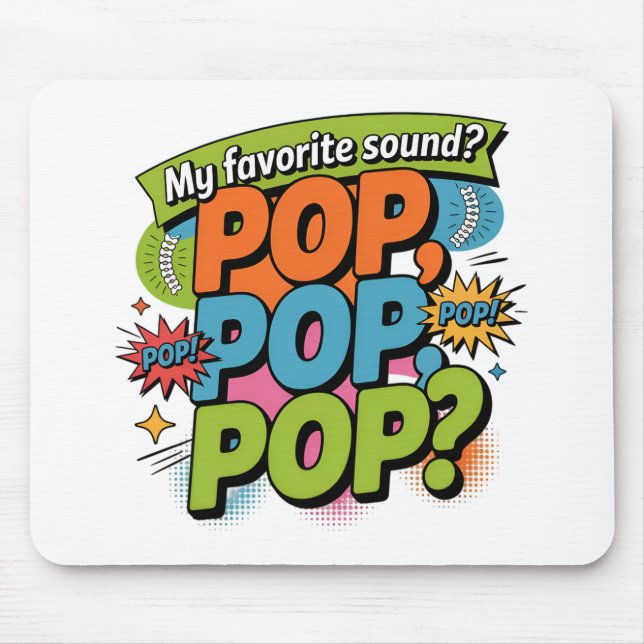 Alfombrilla De Ratón Gracioso Chiropractor Pop Sound Gift (Frente)