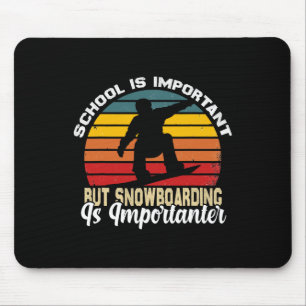 Alfombrilla De Ratón Gracioso Chiste de snowboard de época Chicas Snowb
