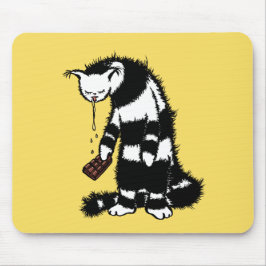 Alfombrilla De Ratón Gracioso Chocolate Cat Lover - Tinta Dibujada Gato