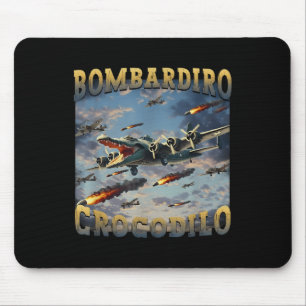 Alfombrilla De Ratón Gracioso Cocodrilo Meme Bombardiro Crocodilo Funny