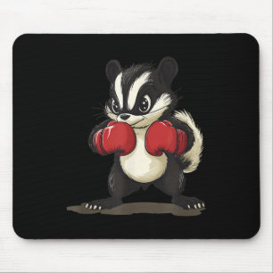 Alfombrilla De Ratón Gracioso Costuma De Zorrillo Con Guantes De Boxeo