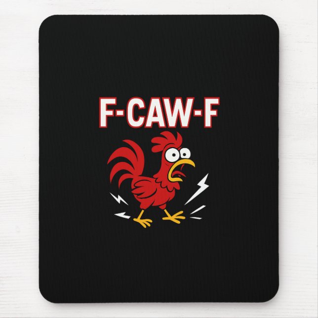 Alfombrilla De Ratón Gracioso Crazy Rooster Meme F-CAW-F (Frente)