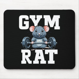 Alfombrilla De Ratón Gracioso Deporte Gimnasio Rat Fitness Bodybuilding