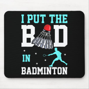 Alfombrilla De Ratón Gracioso Diseño De Badminton - Ich Bin Das Bad En