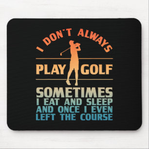 Alfombrilla De Ratón Gracioso Diseño De Golf Para Hombres Jugadoras De