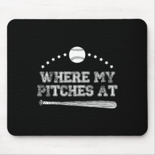 Alfombrilla De Ratón Gracioso Donde Mis Pisos En El Regalo De Softball 