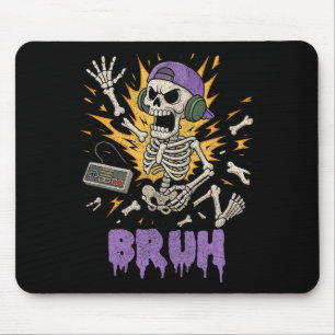 Alfombrilla De Ratón Gracioso Gamer Skeleton Gamer Adolescentes Jóvenes