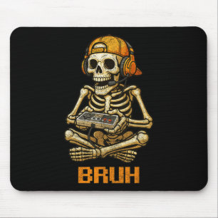 Alfombrilla De Ratón Gracioso Gamer Skeleton Gamer Adolescentes Jóvenes
