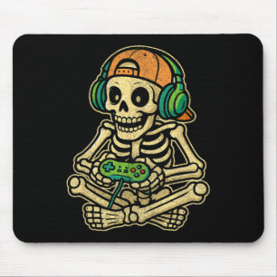 Alfombrilla De Ratón Gracioso Gamer Skeleton Gamer Adolescentes Jóvenes