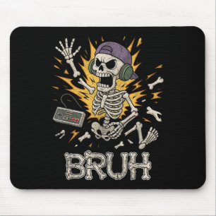 Alfombrilla De Ratón Gracioso Gamer Skeleton Gamer Adolescentes Jóvenes