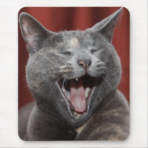 Alfombrilla De Ratón Gracioso gatito - ¡Listo para comer el ratón!
