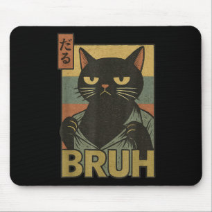Alfombrilla De Ratón Gracioso Gato Bruh Chicas Muchachos Hombres Mujere