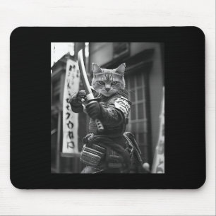 Alfombrilla De Ratón Gracioso gato japonés samurai meme artes marciales