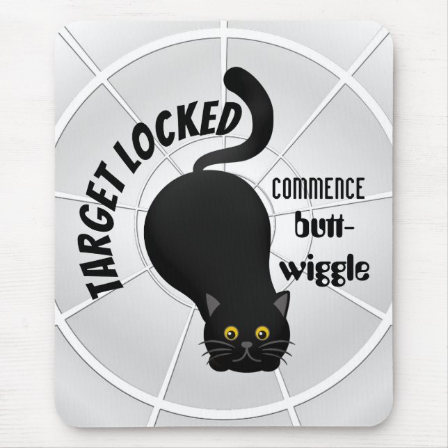 Alfombrilla De Ratón Gracioso gato listo para saltar (Frente)