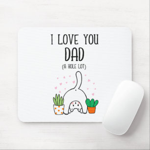 Alfombrilla De Ratón Gracioso Gato Que Te Amo Papá Mucho