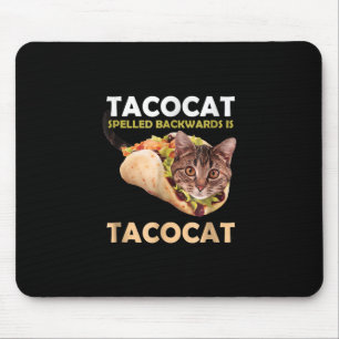 Alfombrilla De Ratón Gracioso gato tacocat taco barato tirado hacia atr