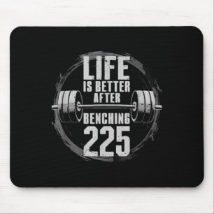 Alfombrilla De Ratón Gracioso Gimnasio De Prensa Bench De 225 Libras -
