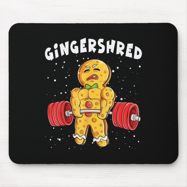 Alfombrilla De Ratón Gracioso Gingerbread Xmas Deadlift Tee Uni-adultos (Frente)