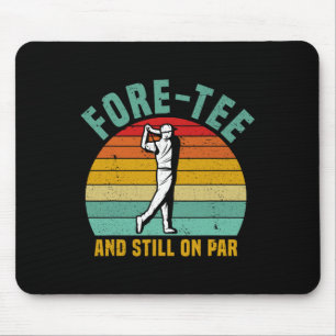 Alfombrilla De Ratón Gracioso Golf 40th Birthday Retro Fore-tee y Still