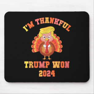 Alfombrilla De Ratón Gracioso, gracias a Trump 2024 Ganamos el Thanksgi