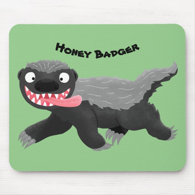 Alfombrilla De Ratón Gracioso ilustracion personalizado de insignia con (Frente)
