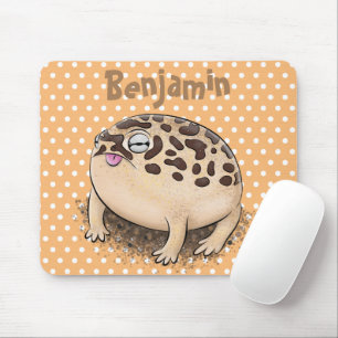 Alfombrilla De Ratón Gracioso ilustracion personalizado de rana de lluv