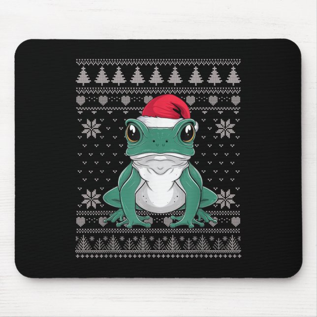 Alfombrilla De Ratón Gracioso Ison Dart Frog Navidades feos Sweater San (Frente)