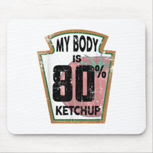 Alfombrilla De Ratón Gracioso Ketchup Lover Salsa temática de tomate Fo