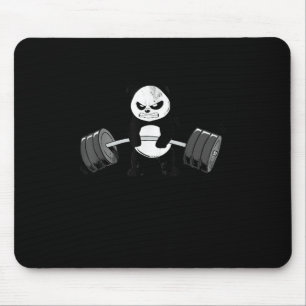 Alfombrilla De Ratón Gracioso Panda Workout Kitten Gym Deadlift Power