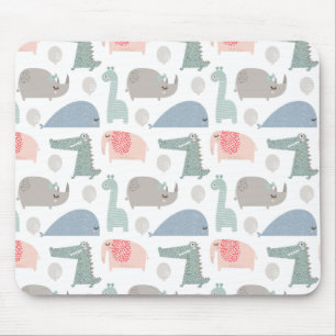 Alfombrilla De Ratón Gracioso patrón animal facial